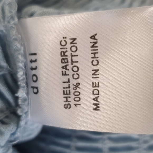 Dotti Shell fabric 100% cotton light blue with bell sleeves Absolutely gorgeous - Picture 6 of 7